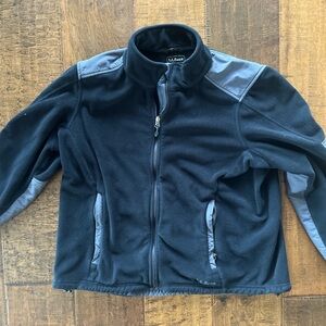 L.L. Bean Black and Gray Fleece Polartec Women’s Jacket sz XL